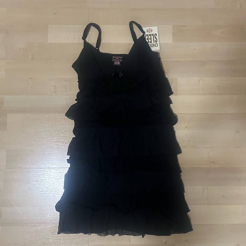 Juicy Couture Black Ruffles Nightgown
